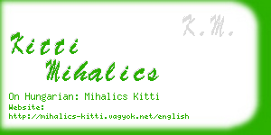 kitti mihalics business card